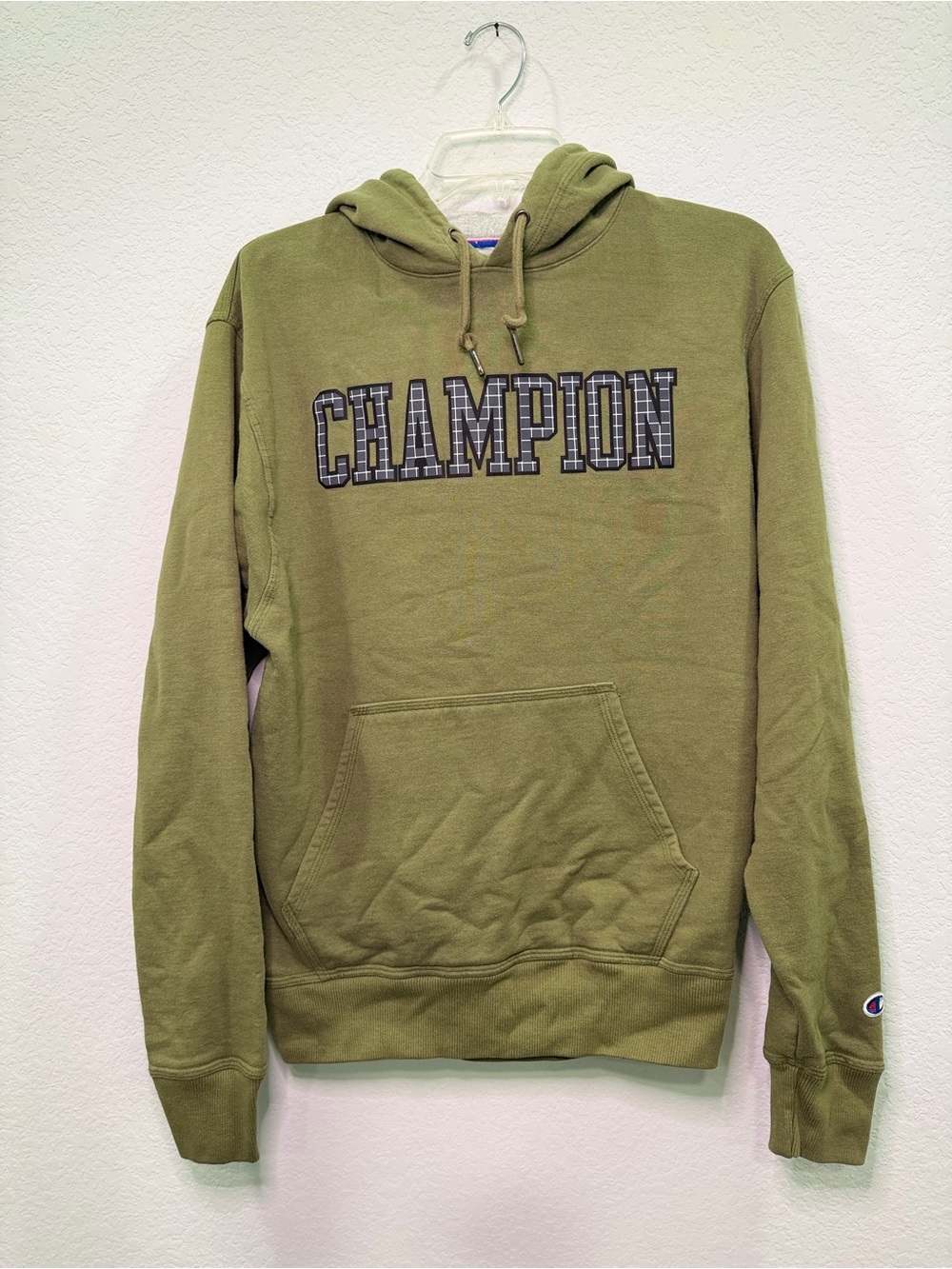 Champion Olive Green Men's Logo Pullover Hoodie